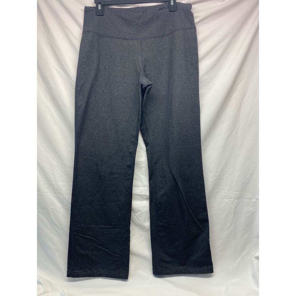 Prana Womens Large Tall Charcoal Gray Heathered Straight Leg Yoga Pants